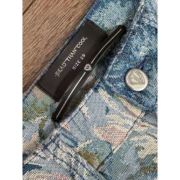 $145 Dead Than Cool Jacquard Oil Paint Abstract Tapestry Streetwear Pants Sz 29 - Picture 3 of 5